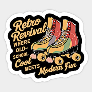 Orange and Black Roller Skates: A Retro Revival with a Modern Twist Sticker